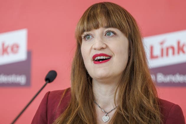 Statement Die Linke Heidi Reichinnek bei einem Statement Die Linke am 22.09.26 in Berlin. Berlin Berlin Deutschland Reichstag