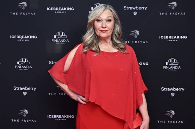LKS 20260922 Actress Outi Mäenpää attends the THE FREYAS – Nordic Film & TV Awards at Finlandia Hall in Helsinki, Finland September 22, 2026. THE FREYAS is a new annual Nordic film and television awards gala that celebrates the most significant talent and international success from the Nordic and Baltic countries. The inaugural event takes place in Helsinki, followed by Copenhagen in 2027, with The Freyas hosted annually in one of the Nordic capitals. - RONI REKOMAA Helsinki Finland  Copyright: xRonixRekomaax 2ql-3WypCsM