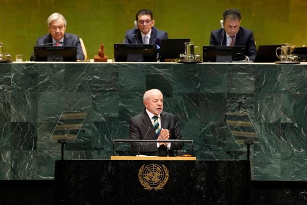 President of Brazil Luiz Inacio Lula Da Silva speaks at the United Nations General Assembly 81st session General Debate at the UN Headquarters on Tuesday, September 22, 2026 in New York City.  NYP20260922112 JOHNxANGELILLO