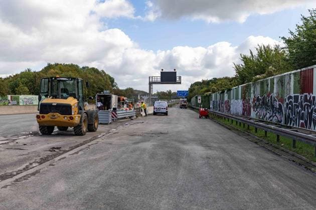 Rundgang über die Baustelle auf der A40 ** NUR FÜR REDAKTIONELLE ZWECKE ** EDITORIAL USE ONLY **<p>Rundgang über die Baustelle auf der A40 am 22.092.2026 in Bochum. Bochum Copyright: JonasxRichter