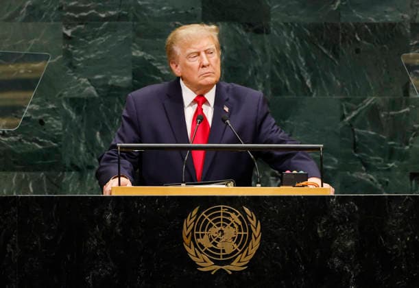 United States President Donald Trump speaks at the United Nations General Assembly 81st session General Debate at the UN Headquarters on Tuesday, September 22, 2026 in New York City.  NYP20260922116 JOHNxANGELILLO