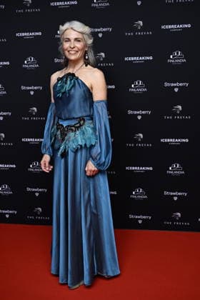 Actress Irina Björklund attends the THE FREYAS – Nordic Film & TV Awards at Finlandia Hall in Helsinki, Finland September 22, 2026. THE FREYAS is a new annual Nordic film and television awards gala that celebrates the most significant talent and international success from the Nordic and Baltic countries. The inaugural event takes place in Helsinki, followed by Copenhagen in 2027, with The Freyas hosted annually in one of the Nordic capitals. - RONI REKOMAA Helsinki Finland  Copyright: xRonixRekomaax IPtfx7n-dI0