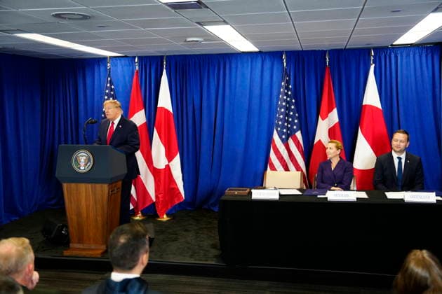 US Denmark Greenland Prime Minister Mette Frederiksen, Greenland s government leader Jens-Frederik Nielsen, and USA s President Donald Trump during the signing ceremony at the UN building in New York, Tuesday, September 22, 2026. (Photo: Mads Claus Rasmussen Scanpix 2026) , New York Denmark Copyright: MadsxClausxRasmussenx spdk20260922-172954-L