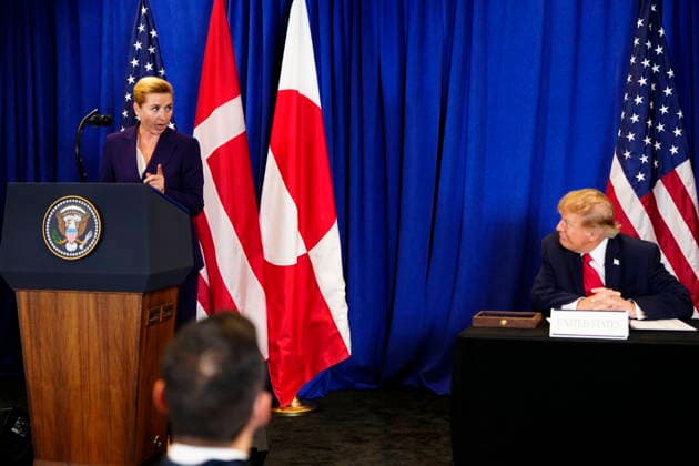 US Denmark Greenland Prime Minister Mette Frederiksen, Greenland s government leader Jens-Frederik Nielsen, and U.S. President Donald Trump during the signing ceremony at the UN building in New York, Tuesday, September 22, 2026. (Photo: Mads Claus Rasmussen Scanpix 2026) , New York Denmark Copyright: MadsxClausxRasmussenx spdk20260922-173306-L