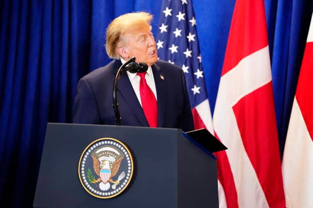 US Denmark Greenland Prime Minister Mette Frederiksen, Greenland s government leader Jens-Frederik Nielsen, and USA s President Donald Trump during the signing ceremony at the UN building in New York, Tuesday, September 22, 2026. (Photo: Mads Claus Rasmussen Scanpix 2026) , New York Denmark Copyright: MadsxClausxRasmussenx spdk20260922-173101-L