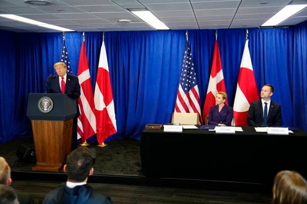 US Denmark Greenland Prime Minister Mette Frederiksen, Greenland s government leader Jens-Frederik Nielsen, and US President Donald Trump during the signing ceremony at the UN building in New York, Tuesday, September 22, 2026. (Photo: Mads Claus Rasmussen Scanpix 2026) , New York Denmark Copyright: MadsxClausxRasmussenx spdk20260922-172931-L