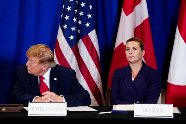 US Denmark Greenland Prime Minister Mette Frederiksen, Greenland s government leader Jens-Frederik Nielsen, and US President Donald Trump during the signing ceremony at the UN building in New York, Tuesday, September 22, 2026. (Photo: Mads Claus Rasmussen Scanpix 2026) , New York Denmark Copyright: MadsxClausxRasmussenx spdk20260922-173530-L