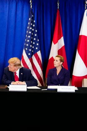 US Denmark Greenland Prime Minister Mette Frederiksen, Greenland s government leader Jens-Frederik Nielsen, and USA s President Donald Trump during the signing ceremony at the UN building in New York, Tuesday, September 22, 2026. (Photo: Mads Claus Rasmussen Scanpix 2026) , New York Denmark Copyright: MadsxClausxRasmussenx spdk20260922-173608-L