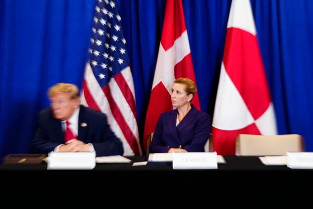 US Denmark Greenland Prime Minister Mette Frederiksen, Greenland s government leader Jens-Frederik Nielsen, and US President Donald Trump during the signing ceremony at the UN building in New York, Tuesday, September 22, 2026. (Photo: Mads Claus Rasmussen Scanpix 2026) , New York Denmark Copyright: MadsxClausxRasmussenx spdk20260922-173639-L