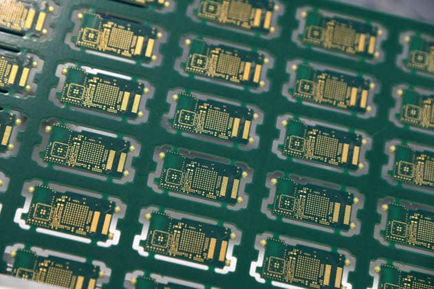Platinen, Schaltkreise, elektronik, elektronische Bauteile, Feature, Randmotiv, Symbolfoto, Messe EUDEX Euro Defence Expo, am 22.09.2026 in der Messe Essen Deutschland.