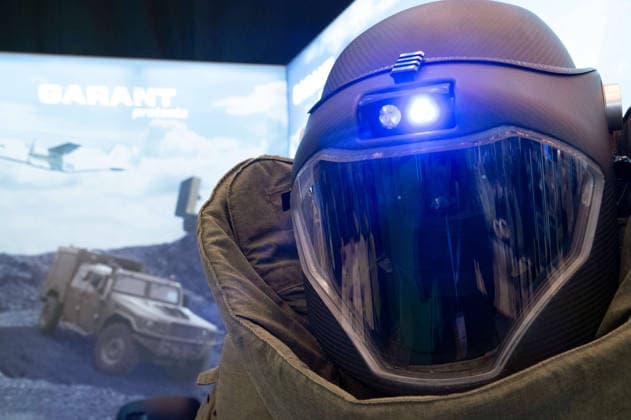 Schutzanzug fuer die Kampfmittelraeumer, Entschaerfung, Messe EUDEX Euro Defence Expo, am 22.09.2026 in der Messe Essen Deutschland.
