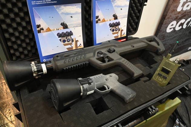 Abwehrgeraete, Stoergeraete zum Einsatz gegen Drohnen, Messe EUDEX Euro Defence Expo, am 22.09.2026 in der Messe Essen Deutschland.