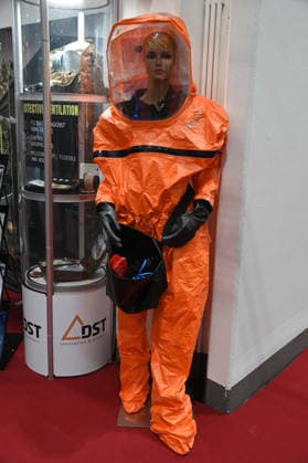 Schutzausruestung gegen Giftstoffe, Atemschutzgeraet, Kontaminierung, Dekontamination, Schutzausruestung, Gasmaske, ABC Schutzmaske, Messe EUDEX Euro Defence Expo, am 22.09.2026 in der Messe Essen Deutschland.