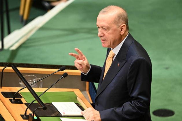 President Erdogan of Türkiye Addresses the United Nations General Assembly President Recep Tayyip Erdogan of the Republic of Türkiye, addresses the opening of the 81st Session of the United Nations General Assembly at United Nations Headquarters in New York, New York, USA on Tuesday, 22 September, 2026. Credit: Kyle Mazza CNP New York New York United States of America EDITORIAL USE ONLY Copyright: xx KMZ_0303 KylexMazzax-xCNPx cnpphotos340516
