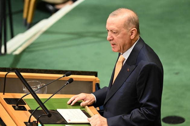 President Erdogan of Türkiye Addresses the United Nations General Assembly President Recep Tayyip Erdogan of the Republic of Türkiye, addresses the opening of the 81st Session of the United Nations General Assembly at United Nations Headquarters in New York, New York, USA on Tuesday, 22 September, 2026. Credit: Kyle Mazza CNP New York New York United States of America EDITORIAL USE ONLY Copyright: xx KMZ_0271 KylexMazzax-xCNPx cnpphotos340525