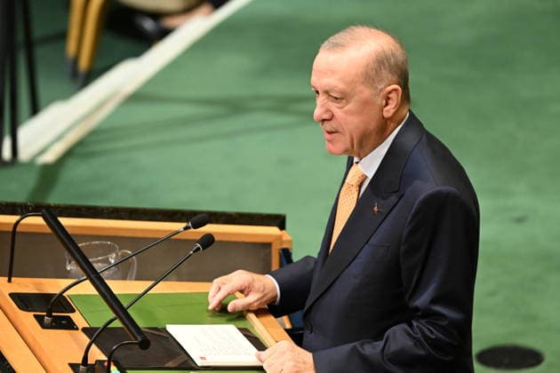 President Erdogan of Türkiye Addresses the United Nations General Assembly President Recep Tayyip Erdogan of the Republic of Türkiye, addresses the opening of the 81st Session of the United Nations General Assembly at United Nations Headquarters in New York, New York, USA on Tuesday, 22 September, 2026. Credit: Kyle Mazza CNP New York New York United States of America EDITORIAL USE ONLY Copyright: xx KMZ_0272 KylexMazzax-xCNPx cnpphotos340531