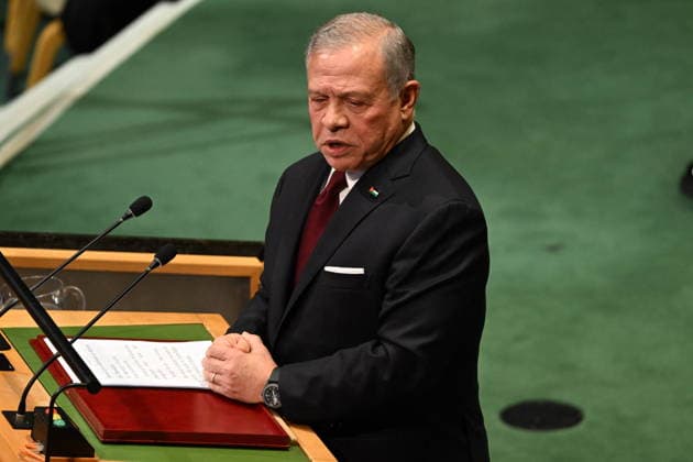 King Abdullah II of Jordan Addresses the United Nations General Assembly King Abdullah II ibn Al Hussein, King of the Hashemite Kingdom of Jordan, addresses the opening of the 81st Session of the United Nations General Assembly at United Nations Headquarters in New York, New York, USA on Tuesday, 22 September, 2026. Photo by Kyle Mazza CNP ABACAPRESS.COM New York New York United States  Copyright: xCNP ABACAx