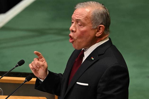 King Abdullah II of Jordan Addresses the United Nations General Assembly King Abdullah II ibn Al Hussein, King of the Hashemite Kingdom of Jordan, addresses the opening of the 81st Session of the United Nations General Assembly at United Nations Headquarters in New York, New York, USA on Tuesday, 22 September, 2026. Photo by Kyle Mazza CNP ABACAPRESS.COM New York New York United States  Copyright: xCNP ABACAx