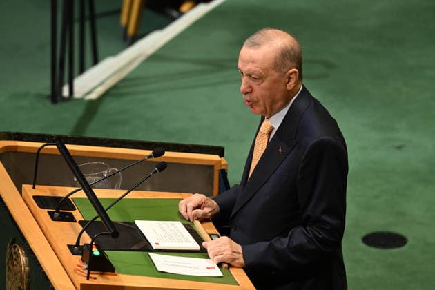 President Erdogan of Türkiye Addresses the United Nations General Assembly President Recep Tayyip Erdogan of the Republic of Türkiye, addresses the opening of the 81st Session of the United Nations General Assembly at United Nations Headquarters in New York, New York, USA on Tuesday, 22 September, 2026. Credit: Kyle Mazza CNP New York New York United States of America EDITORIAL USE ONLY Copyright: xx KMZ_0423 KylexMazzax-xCNPx cnpphotos340532