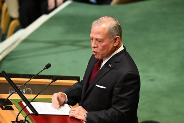 King Abdullah II of Jordan Addresses the United Nations General Assembly King Abdullah II ibn Al Hussein, King of the Hashemite Kingdom of Jordan, addresses the opening of the 81st Session of the United Nations General Assembly at United Nations Headquarters in New York, New York, USA on Tuesday, 22 September, 2026. Photo by Kyle Mazza CNP ABACAPRESS.COM New York New York United States  Copyright: xCNP ABACAx