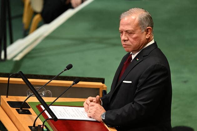 King Abdullah II of Jordan Addresses the United Nations General Assembly King Abdullah II ibn Al Hussein, King of the Hashemite Kingdom of Jordan, addresses the opening of the 81st Session of the United Nations General Assembly at United Nations Headquarters in New York, New York, USA on Tuesday, 22 September, 2026. Photo by Kyle Mazza CNP ABACAPRESS.COM New York New York United States  Copyright: xCNP ABACAx