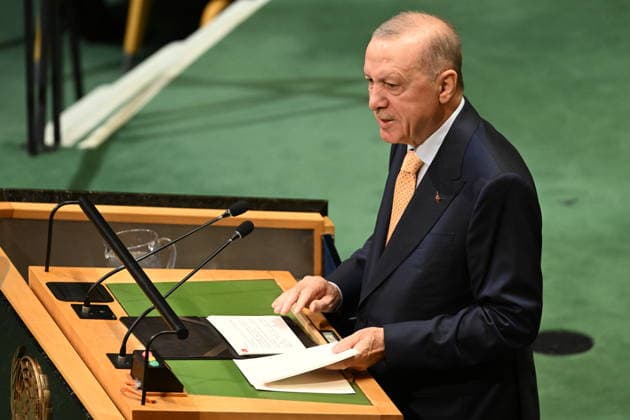President Erdogan of Türkiye Addresses the United Nations General Assembly President Recep Tayyip Erdogan of the Republic of Türkiye, addresses the opening of the 81st Session of the United Nations General Assembly at United Nations Headquarters in New York, New York, USA on Tuesday, 22 September, 2026. Credit: Kyle Mazza CNP New York New York United States of America EDITORIAL USE ONLY Copyright: xx KMZ_0551 KylexMazzax-xCNPx cnpphotos340533
