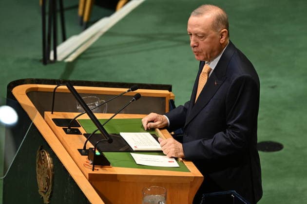 President Erdogan of Türkiye Addresses the United Nations General Assembly President Recep Tayyip Erdogan of the Republic of Türkiye, addresses the opening of the 81st Session of the United Nations General Assembly at United Nations Headquarters in New York, New York, USA on Tuesday, 22 September, 2026. Credit: Kyle Mazza CNP New York New York United States of America EDITORIAL USE ONLY Copyright: xx KMZ_0237 KylexMazzax-xCNPx cnpphotos340536