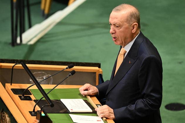President Erdogan of Türkiye Addresses the United Nations General Assembly President Recep Tayyip Erdogan of the Republic of Türkiye, addresses the opening of the 81st Session of the United Nations General Assembly at United Nations Headquarters in New York, New York, USA on Tuesday, 22 September, 2026. Credit: Kyle Mazza CNP New York New York United States of America EDITORIAL USE ONLY Copyright: xx KMZ_0506 KylexMazzax-xCNPx cnpphotos340537