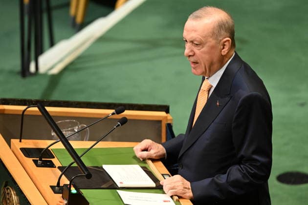 President Erdogan of Türkiye Addresses the United Nations General Assembly President Recep Tayyip Erdogan of the Republic of Türkiye, addresses the opening of the 81st Session of the United Nations General Assembly at United Nations Headquarters in New York, New York, USA on Tuesday, 22 September, 2026. Credit: Kyle Mazza CNP New York New York United States of America EDITORIAL USE ONLY Copyright: xx KMZ_0510 KylexMazzax-xCNPx cnpphotos340539