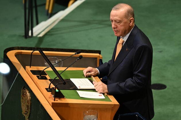 President Erdogan of Türkiye Addresses the United Nations General Assembly President Recep Tayyip Erdogan of the Republic of Türkiye, addresses the opening of the 81st Session of the United Nations General Assembly at United Nations Headquarters in New York, New York, USA on Tuesday, 22 September, 2026. Credit: Kyle Mazza CNP New York New York United States of America EDITORIAL USE ONLY Copyright: xx KMZ_0239 KylexMazzax-xCNPx cnpphotos340541
