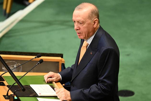 President Erdogan of Türkiye Addresses the United Nations General Assembly President Recep Tayyip Erdogan of the Republic of Türkiye, addresses the opening of the 81st Session of the United Nations General Assembly at United Nations Headquarters in New York, New York, USA on Tuesday, 22 September, 2026. Credit: Kyle Mazza CNP New York New York United States of America EDITORIAL USE ONLY Copyright: xx KMZ_0243 KylexMazzax-xCNPx cnpphotos340544