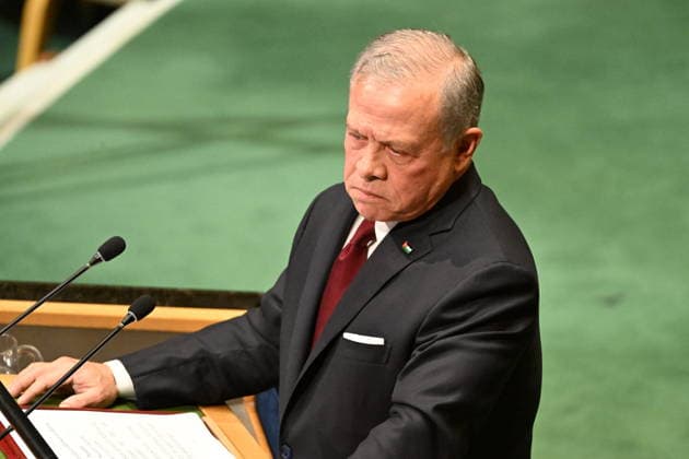 King Abdullah II of Jordan Addresses the United Nations General Assembly King Abdullah II ibn Al Hussein, King of the Hashemite Kingdom of Jordan, addresses the opening of the 81st Session of the United Nations General Assembly at United Nations Headquarters in New York, New York, USA on Tuesday, 22 September, 2026. Photo by Kyle Mazza CNP ABACAPRESS.COM New York New York United States  Copyright: xCNP ABACAx