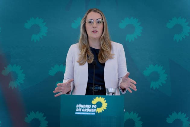 Pressestatement, Bündnis 90 Die Grünen, Katharina Dröge Pressestatement, Reichstagsgebäude, Bundestagsfraktion, Bündnis 90 Die Grünen, Vorsitzende, Katharina Dröge Berlin Berlin GER