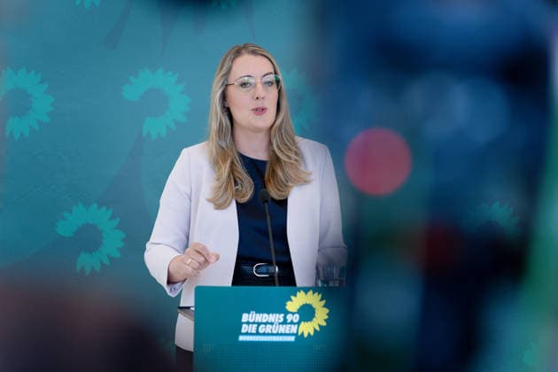 Pressestatement, Bündnis 90 Die Grünen, Katharina Dröge Pressestatement, Reichstagsgebäude, Bundestagsfraktion, Bündnis 90 Die Grünen, Vorsitzende, Katharina Dröge Berlin Berlin GER