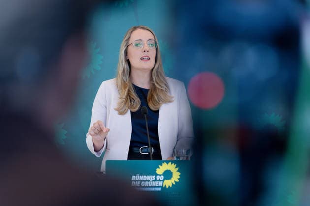 Pressestatement, Bündnis 90 Die Grünen, Katharina Dröge Pressestatement, Reichstagsgebäude, Bundestagsfraktion, Bündnis 90 Die Grünen, Vorsitzende, Katharina Dröge Berlin Berlin GER