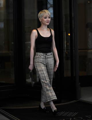RECORD DATE NOT STATED IPA88837047 - Milan—photo by Mimmo Carriero—Chisa Kondou leaves the hotel to attend the Prada fashion show  Copyright: xx xx IPA88837047
