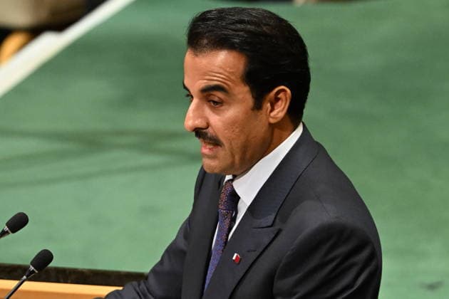 Sheikh Tamim bin Hamad Al-Thani, Amir of Qatar Addresses the United Nations General Assembly Sheikh Tamim bin Hamad Al-Thani, Amir of the State of Qatar, addresses the opening of the 81st Session of the United Nations General Assembly at United Nations Headquarters in New York, New York, USA on Tuesday, 22 September, 2026. Credit: Kyle Mazza CNP New York New York United States of America EDITORIAL USE ONLY Copyright: xx KMZ_0832 KylexMazzax-xCNPx cnpphotos340670