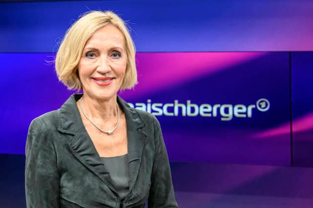 im Bild v.l.: Petra Gerster (Moderatorin und Autorin), GER, Berlin, Studio, zu Gast bei Maischberger, politische Talkshow, TV, Format, mit Moderatorin Sandra Maischberger, Das Erste, aus Adlershof Am Studio 20, 22.09.2026, Copyright: HMBxMedia UwexKoch
