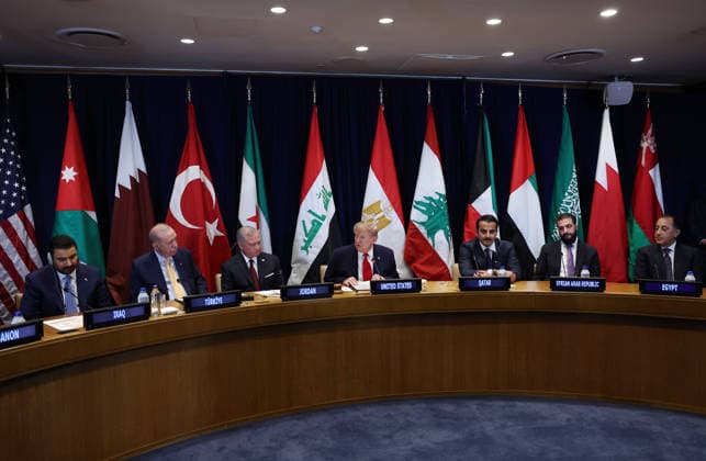81st United Nations General Assembly in New York NEW YORK, UNITED STATES - SEPTEMBER 22: ----EDITORIAL USE ONLY - MANDATORY CREDIT - TURKISH PRESIDENCY MURAT KULA HANDOUT - NO MARKETING NO ADVERTISING CAMPAIGNS - DISTRIBUTED AS A SERVICE TO CLIENTS----) Turkish President Recep Tayyip Erdogan attends a summit hosted by US President Donald Trump with leaders of Gulf nations on the sidelines of the 81st United Nations General Assembly in New York, United States, on September 22, 2026. TUR Presidency Murat Kula Anadolu New York United States. Editorial use only. Please get in touch for any other usage.  Copyright: x2026xAnadoluxTURxPresidency MuratxKulax
