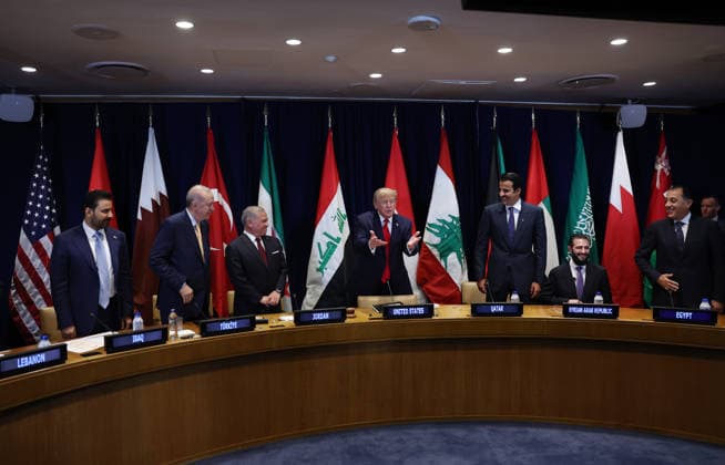 81st United Nations General Assembly in New York NEW YORK, UNITED STATES - SEPTEMBER 22: ----EDITORIAL USE ONLY - MANDATORY CREDIT - TURKISH PRESIDENCY MURAT KULA HANDOUT - NO MARKETING NO ADVERTISING CAMPAIGNS - DISTRIBUTED AS A SERVICE TO CLIENTS----) Turkish President Recep Tayyip Erdogan attends a summit hosted by US President Donald Trump with leaders of Gulf nations on the sidelines of the 81st United Nations General Assembly in New York, United States, on September 22, 2026. TUR Presidency Murat Kula Anadolu New York United States. Editorial use only. Please get in touch for any other usage.  Copyright: x2026xAnadoluxTURxPresidency MuratxKulax