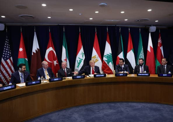 81st United Nations General Assembly in New York NEW YORK, UNITED STATES - SEPTEMBER 22: ----EDITORIAL USE ONLY - MANDATORY CREDIT - TURKISH PRESIDENCY MURAT KULA HANDOUT - NO MARKETING NO ADVERTISING CAMPAIGNS - DISTRIBUTED AS A SERVICE TO CLIENTS----) Turkish President Recep Tayyip Erdogan attends a summit hosted by US President Donald Trump with leaders of Gulf nations on the sidelines of the 81st United Nations General Assembly in New York, United States, on September 22, 2026. TUR Presidency Murat Kula Anadolu New York United States. Editorial use only. Please get in touch for any other usage.  Copyright: x2026xAnadoluxTURxPresidency MuratxKulax