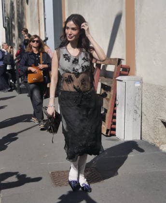 IPA88843114 - Milan, Milan Women s Fashion Week: Spring Summer 2026 2027 - Women s Fashion, Spring Summer 2026–2027 - Prada fashion show - Pictured: Heart Evangelista  Copyright: xLucaxPontix xLucaPonti IpaAgencyLucaPonti Ipax IPA88843114