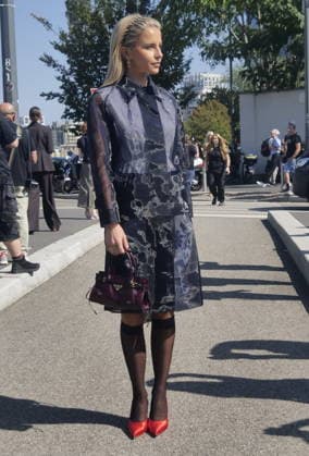 IPA88843035 - Milan, Milan Women s Fashion Week: Spring Summer 2026–2027 — Women s Fashion, Spring Summer 2026–2027 — Prada fashion show — Pictured: Caroline Daur  Copyright: xLucaxPontix xLucaPonti IpaAgencyx IPA88843035