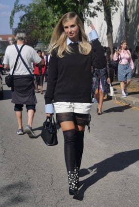 IPA88843142 - Milan, Milan Women s Fashion Week: Spring Summer 2026 2027 - Women s Fashion, Spring Summer 2026–2027, Prada fashion show—Pictured: Xenia Van Der Woodsen  Copyright: xLucaxPontix xLucaPonti IpaAgencyx IPA88843142