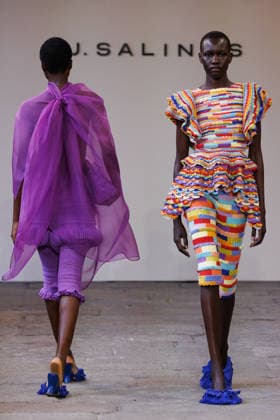 IPA88842734 - Milan, Milan Women™s Fashion Week Spring Summer 2027 - Women™s Fashion, Spring Summer 2027 - J. Salinas fashion show - runway - pictured: Model.  Copyright: xCinziaxCamelax xx IPA88842734