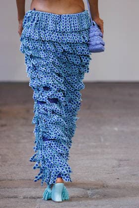 IPA88843049 - Milan, Milan Women™s Fashion Week Spring Summer 2027 - Women™s Fashion, Spring Summer 2027 - J. Salinas fashion show - runway - pictured: detail.  Copyright: xCinziaxCamelax xx IPA88843049