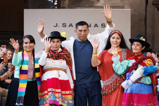 IPA88843207 - Milan, Milan Women™s Fashion Week Spring Summer 2027 - Women™s Fashion, Spring Summer 2027 - J. Salinas fashion show - runway - pictured: J. Salinas with guests.  Copyright: xCinziaxCamelax xx IPA88843207