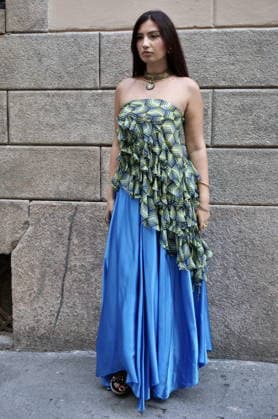 IPA88847712 - Milan, Milan Women s Fashion Week: Spring Summer 2026 2027 - Women s Fashion, Spring Summer 2026–2027, J. Salinas fashion show—Pictured: Guest  Copyright: xLucaxPontix xLucaPonti IpaAgencyx IPA88847712
