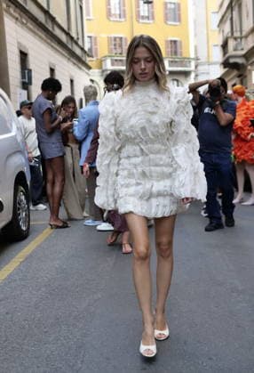 IPA88847724 - Milan, Milan Women s Fashion Week: Spring Summer 2026 2027 - Women s Fashion, Spring Summer 2026–2027, J. Salinas Fashion Show - Pictured: Guest  Copyright: xLucaxPontix xLucaPonti IpaAgencyx IPA88847724