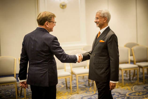 Reise des Bundesministers des Auswaertigen Johann Wadephul nach New York zur Teilnahme an der UN Generalversammlung. Bilaterales Treffen mit dem indischen Aussenminister Subrahmanyam Jaishankar. 22.09.2026. Fotografiert im Auftrag des Auswaertigen Amtes. New York City New York Copyright: xDominikxButzmannx